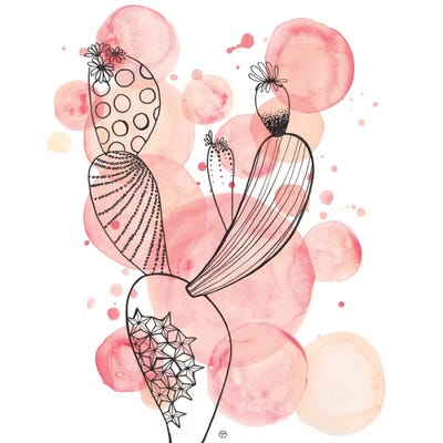 Cactus And Bubbles Large Paper by CreatingTaryn multi panel art