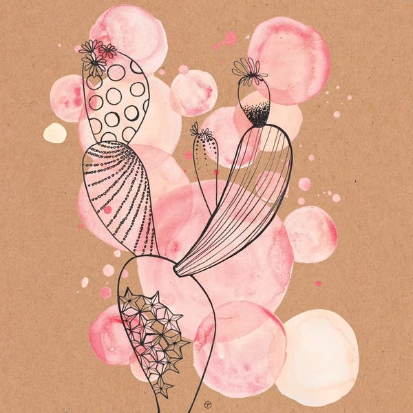 Cactus And Bubbles Large Paper Kraft