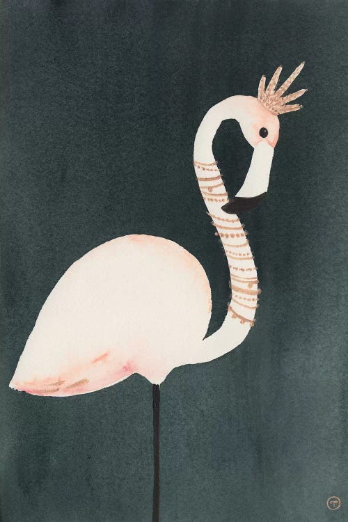 Flamingo And Crown by CreatingTaryn wall art