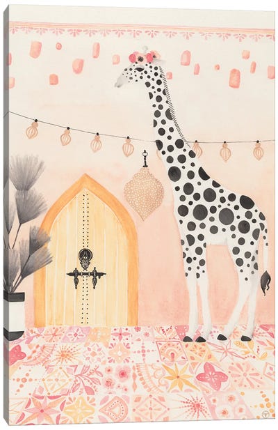 Giraffe In Morocco Canvas Art Print - CreatingTaryn
