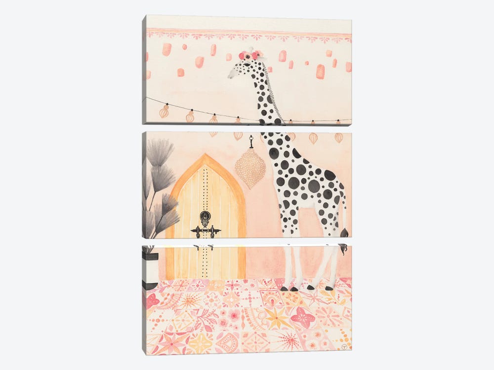 Giraffe In Morocco by CreatingTaryn 3-piece Canvas Print