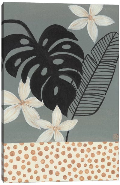 Grey Tropics Canvas Art Print - Plant Mom
