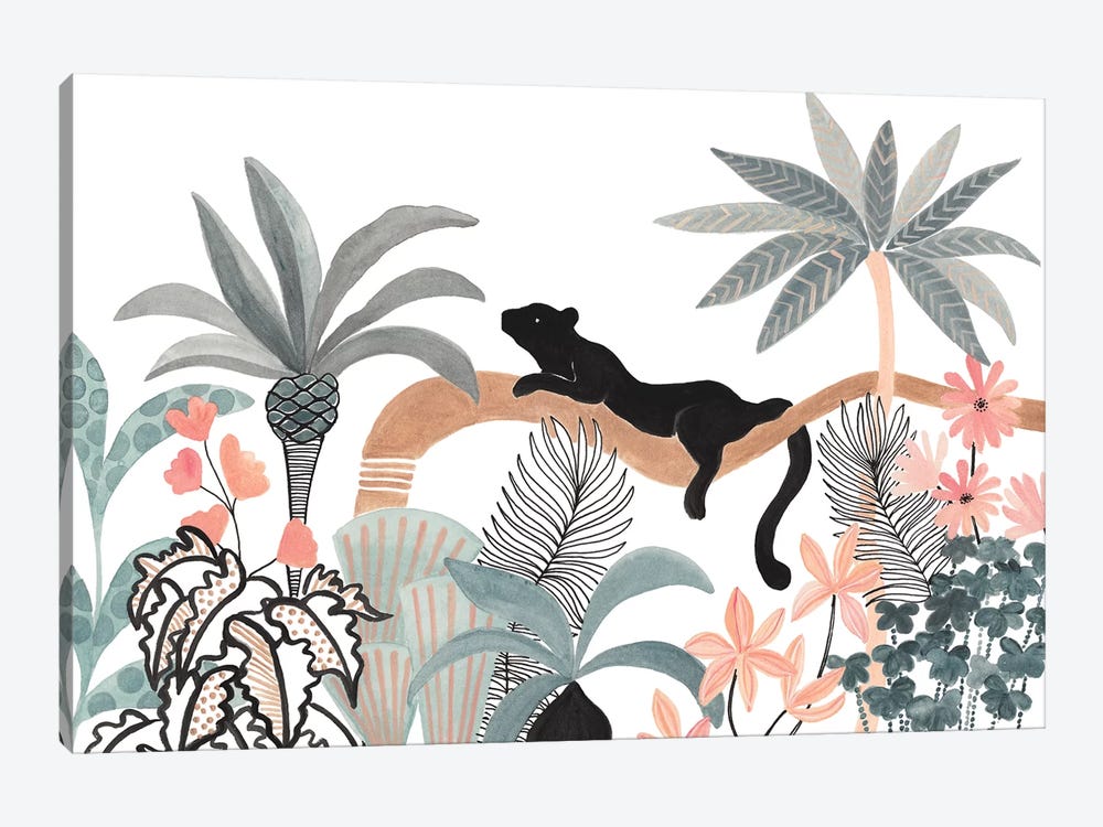 Jaguar In The Jungle by CreatingTaryn 1-piece Canvas Wall Art