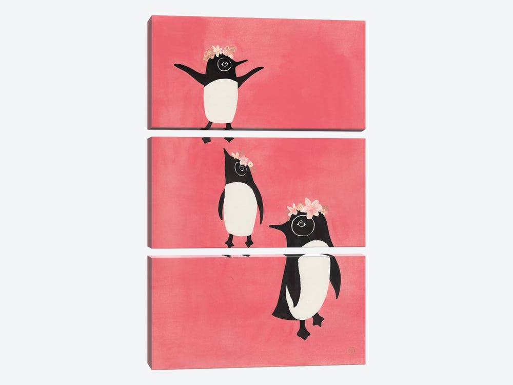 3 Penguins 3-piece Art Print