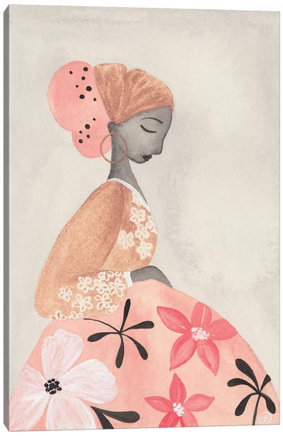 Motherhood Floral Skirt Canvas Art Print - CreatingTaryn