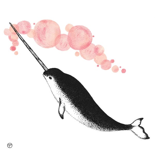 Kids Ocean Life Art: Narwhal Paper by CreatingTaryn