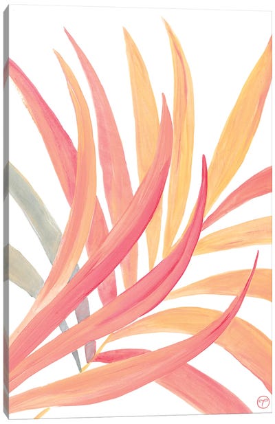 Palm Fronds Paper Canvas Art Print - CreatingTaryn