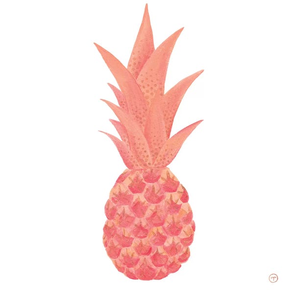 Pink Pineapple With Gold Paper