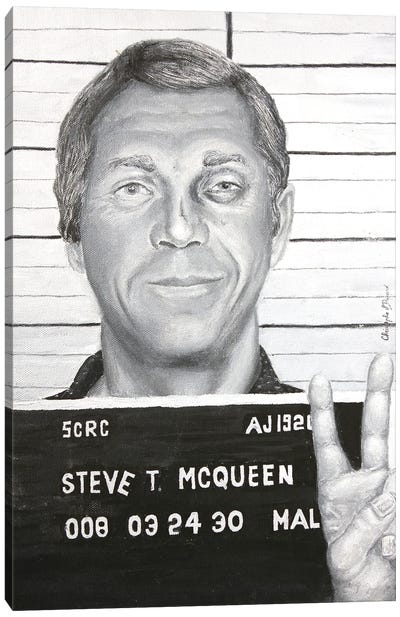 Arrested For Fighting With Daniel Craig In A Bar Canvas Art Print - Steve McQueen