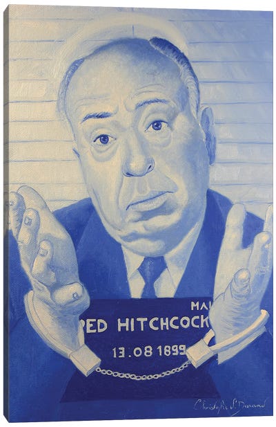 Arrested For Criminal Conspiracies Canvas Art Print - Alfred Hitchcock