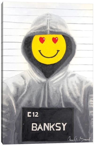 Arrested For Giving The Smile Without Permission Canvas Art Print - Christophe Stephan Durand