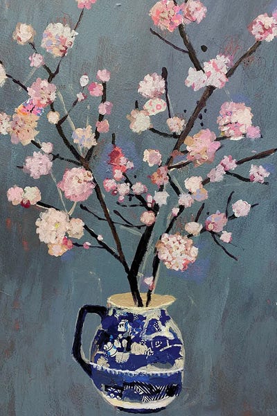 Charming Blue: Viburnum In A Blue Willow Pitcher by Charlotte Hardy
