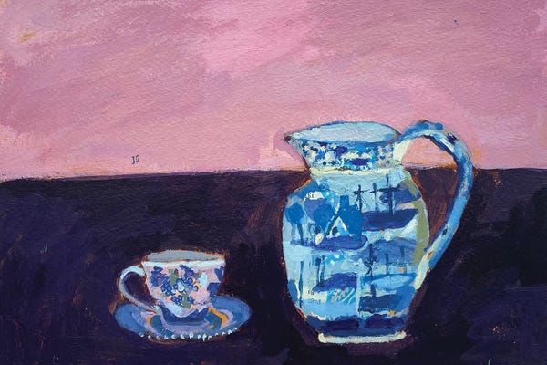 Tea: Blue And Pink by Charlotte Hardy