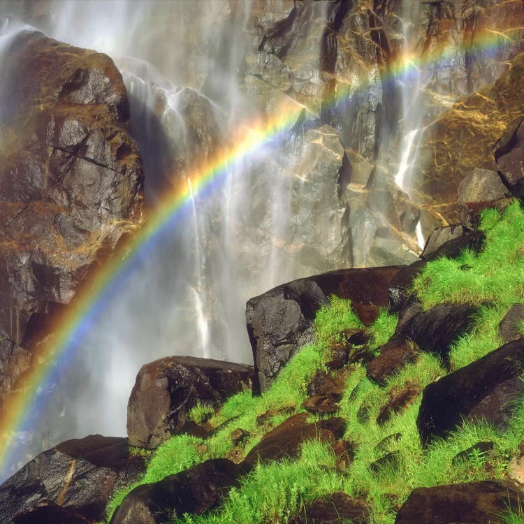 Rainbow Across Bridalveil Fall, Yosemite Valley, Yosemite National Park, California, USA