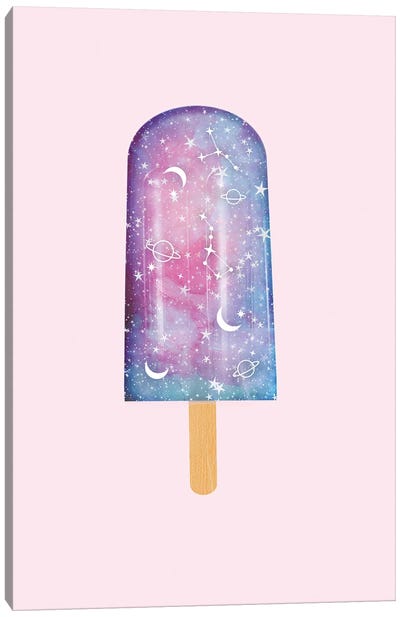 Galaxy Popsicle Canvas Art Print - Ice Cream & Popsicle Art