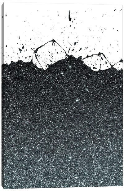 Black Splatter Theme Canvas Art Print - Emanuela Carratoni