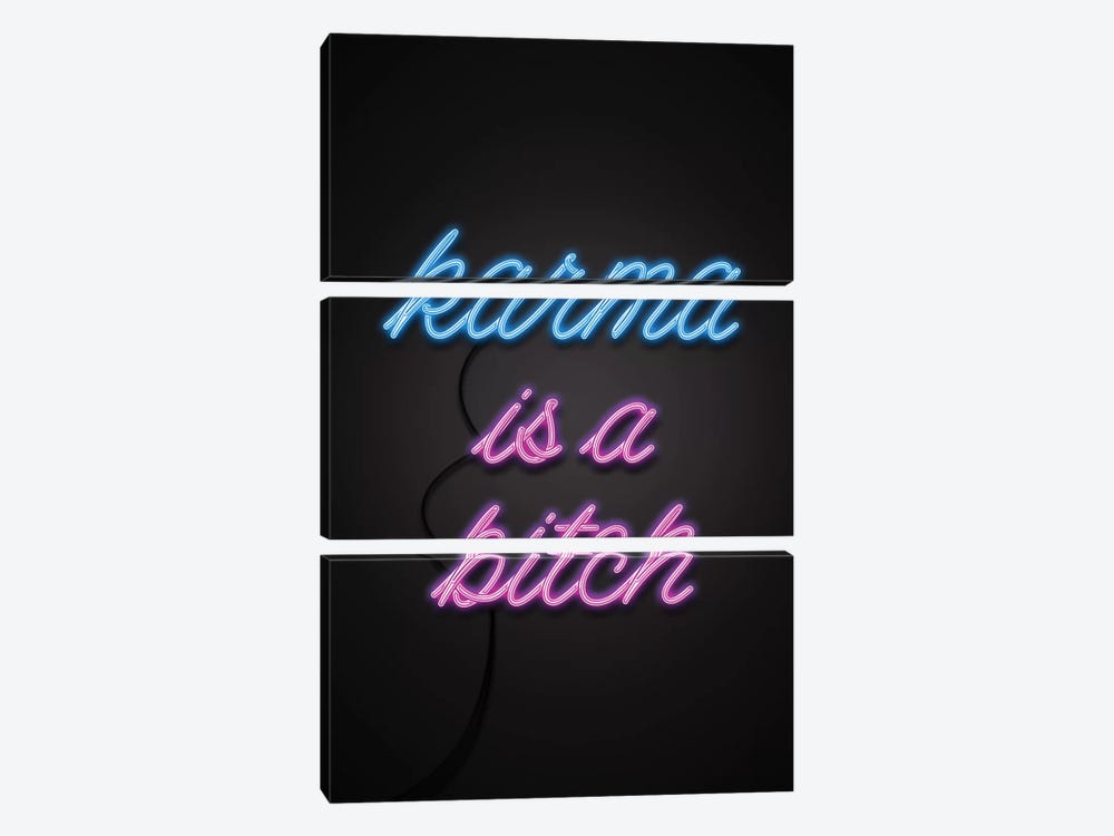Karma Is A Bitch by Emanuela Carratoni 3-piece Art Print