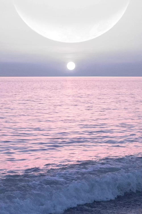 Moon And Sun On The Sea