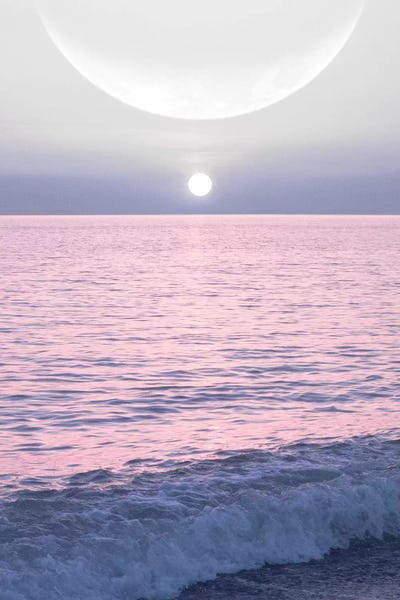 Kids Astronomy & Space Art: Moon And Sun On The Sea by Emanuela Carratoni