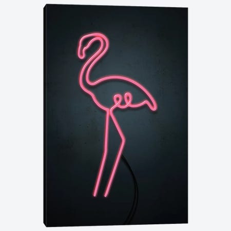 Neon Flamingo Canvas Print #CTI116} by Emanuela Carratoni Canvas Wall Art