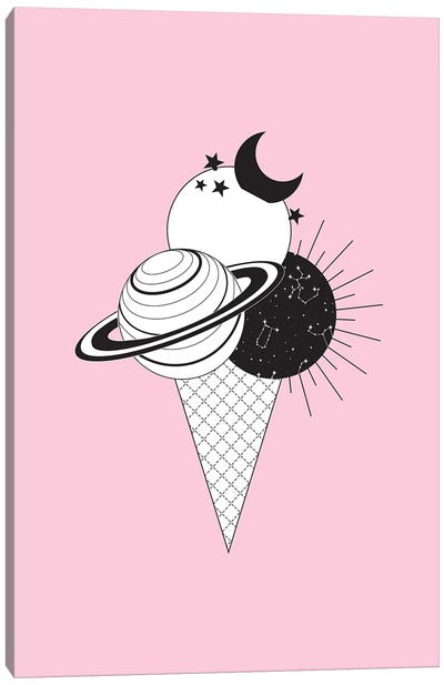 Planet Icecream Canvas Art Print - Ice Cream & Popsicle Art