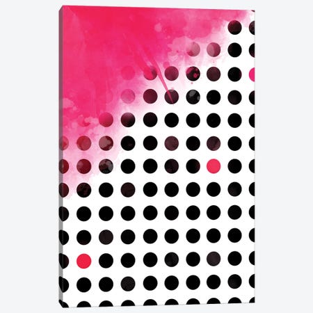 Pink On Polka Dots Canvas Print #CTI123} by Emanuela Carratoni Canvas Wall Art