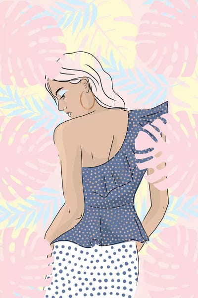 Tropical Vibes Girl by Emanuela Carratoni multi panel art