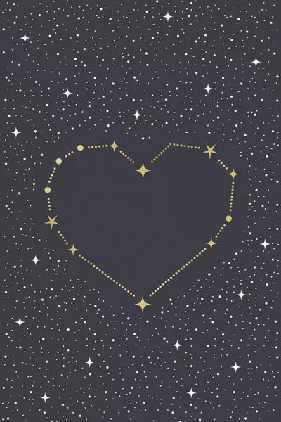 Red Floral Heart Constellation Pin