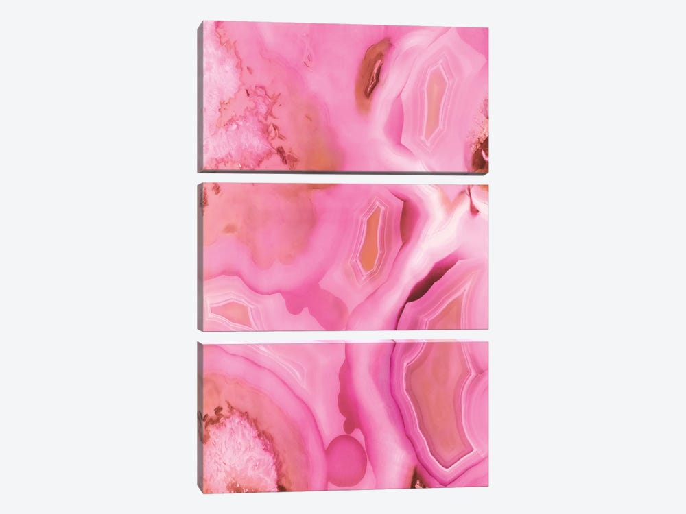 Juicy Pink Agate by Emanuela Carratoni 3-piece Canvas Art Print