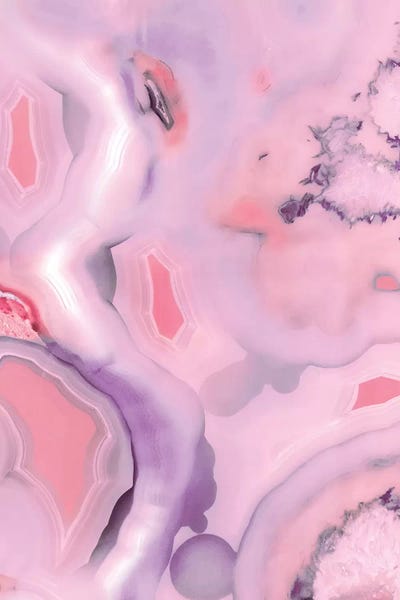 Agates, Geodes & Minerals: Living Coral And Purple Agate by Emanuela Carratoni