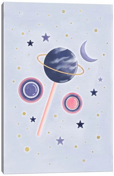 Space Lollipop Canvas Art Print - Solar System Art
