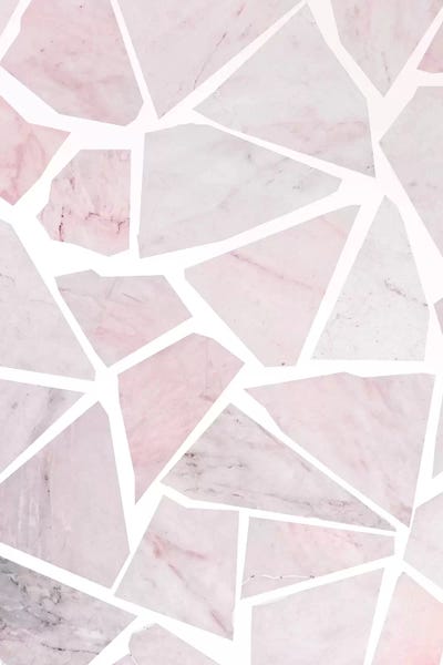 Blush Marble Terrazzo by Emanuela Carratoni metal wall art