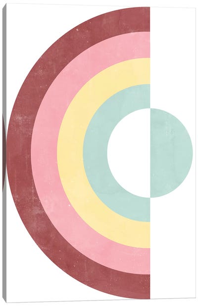 Circular Rainbow Canvas Art Print - Scandinavian Décor