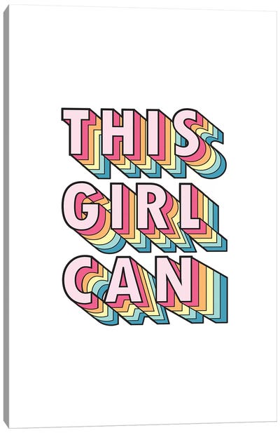 This Girl Can Canvas Art Print - Art for Girls