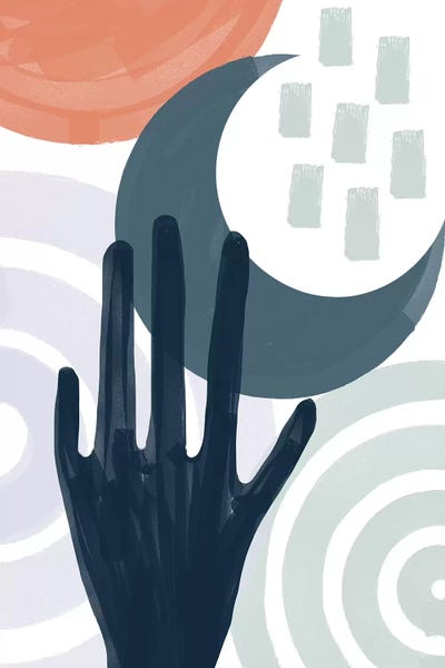 Touchthemoon by Emanuela Carratoni metal wall art