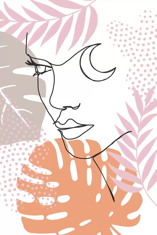 Exotic Girl Line by Emanuela Carratoni wall art
