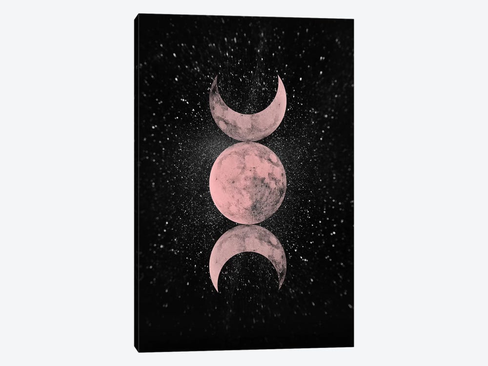 Pink Moon Symbol by Emanuela Carratoni 1-piece Canvas Wall Art