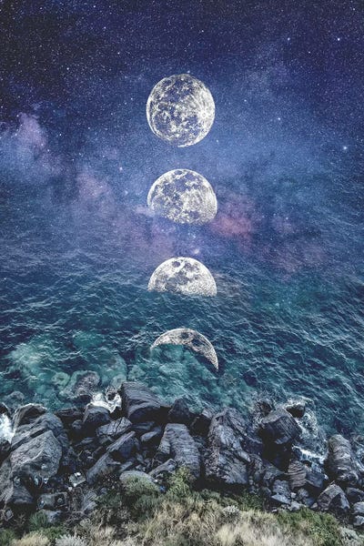 Moon Galaxy by Emanuela Carratoni canvas print