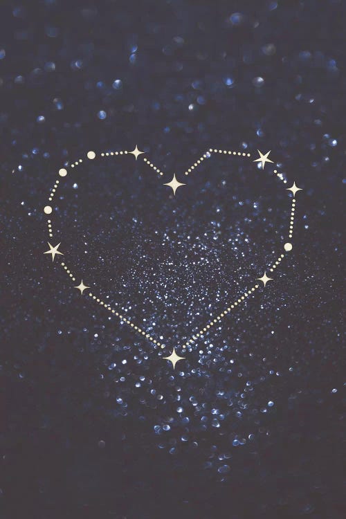 Gold Heart Constellation by Emanuela Carratoni wall art