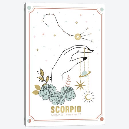 Scorpio Zodiac Sign Canvas Print #CTI220} by Emanuela Carratoni Canvas Art Print