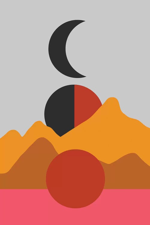 Moon Hills by Emanuela Carratoni canvas print