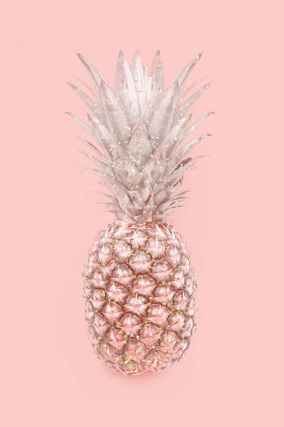 Pineapple On Pink by Emanuela Carratoni art print