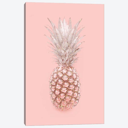 Pineapple On Pink Canvas Print #CTI257} by Emanuela Carratoni Art Print