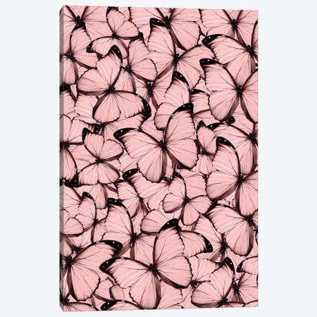 Pink Butterflies Canvas Print #CTI258} by Emanuela Carratoni Canvas Art