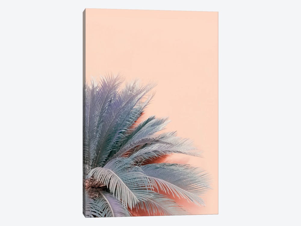 Blue Palms On Pink by Emanuela Carratoni 1-piece Canvas Print