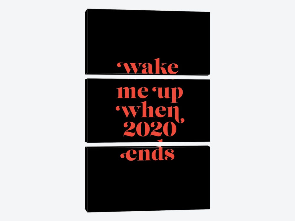 Wake me up when 2020 by Emanuela Carratoni 3-piece Canvas Art Print