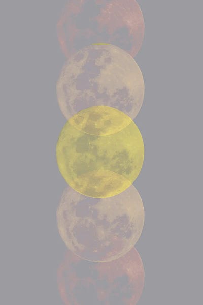 Ultimate Gray And Lighting Moon by Emanuela Carratoni metal wall art