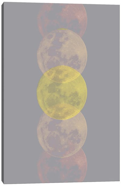 Ultimate Gray And Lighting Moon Canvas Art Print - Emanuela Carratoni