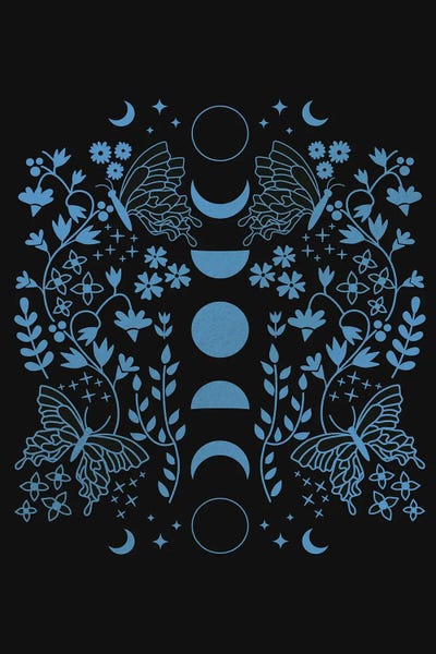 Spring Moon In Blue