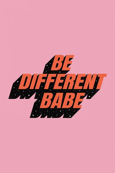 Be Different Babe by Emanuela Carratoni multi panel art